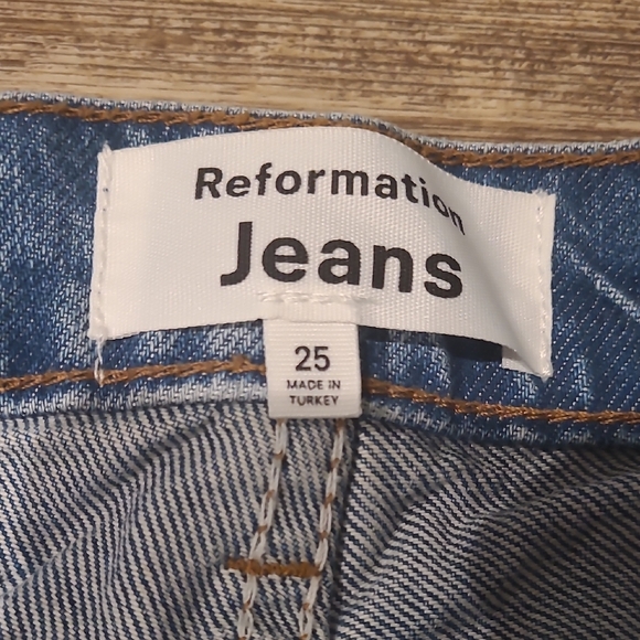 Reformation High Rise Blue Jeans - Picture 2 of 7